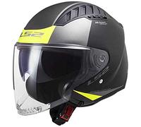 LS2, casco jet moto Copter, urban black yellow, S