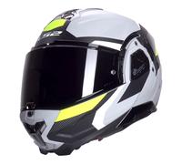 LS2 Casco Modulare 180 Apribile FF910 Advant II 2 Triple Grigio Giallo
