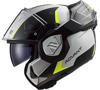 LS2, Casco modulare moto ADVANT CODEX white black 06, XL
