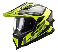 LS2, Casco Moto Cross EXPLORER ALTER Matt Black H-V Yellow, XL