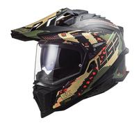 LS2 MX701 C Explorer Frontier G Casco da motocross, nero-blu, taglia M per maschi