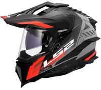 LS2, Casco Moto Cross EXPLORER HEXA Black Red Grey, M