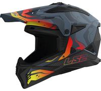 LS2, Casco Moto Cross FAST II Matt Dark Grey, L