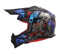 Casco Cross Ls2 Mx708 Fast II Zombie Nero Rosso Blu Lucido S