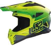 LS2, Casco Moto Cross FAST Matt Green H-V Yellow, XXL