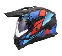 LS2, Casco Moto Cross PIONEER II BLOCK Black Red Blue, L