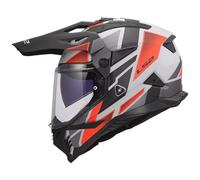 LS2, Casco Moto Cross PIONEER II BLOCK Grey Red, XS