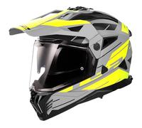 LS2, Casco Moto Cross PIONEER II NAMIB Grey H-V Yellow, XXL