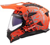 LS2 MX702 Pioneer II Rangi, casco avventura XL male Arancione/Argento/Nero