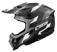 LS2 MX703 X-Force Phantom Casco da motocross, nero-grigio, taglia XS per maschi