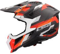 LS2 MX703 X-Force Phantom Casco da motocross, rosso-arancione, taglia M per maschi