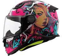 LS2, Casco Moto Integrale Bambino KID CYBERG Matt Purple Cyan, M