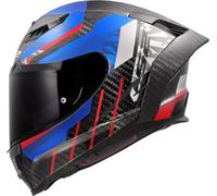Casco Integrale Carbonio LS2 FF807 Dragon Trax Blu Rosso
