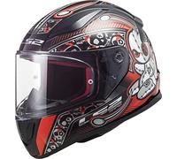 LS2, Casco Moto Integrale per Bambini RAPID MINI VOODOO Black Red, M