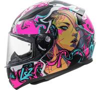 LS2, Casco Moto Integrale RAPID II CYBERG Matt Purple Cyan, S