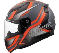 LS2, Casco Moto Integrale RAPID II FLITZ Matt Orange Grey, XXL