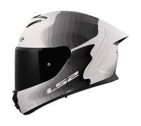 LS2 Helmets - Casco integrale moto FF820 Rapid III Flow Grigio-Bianco Taglia L Uomo