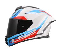 CASCO INTEGRALE LS2 FF820 RAPID III HYPER BIANCO BLU ROSSO TAGLIA M