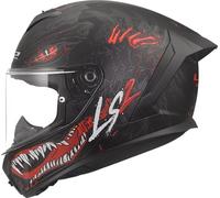 LS2, Casco Moto Integrale RAPID III KAIJU II Black Red White, L