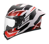 LS2, Casco Moto Integrale RAPID III XTREM White Black Red, M