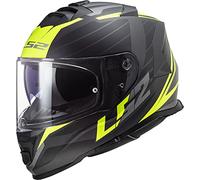 LS2, Casco Moto Integrale STORM II NERVE Matt Black H-V Yellow, M