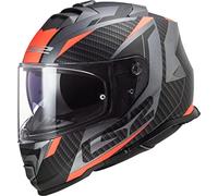 LS2, Casco Moto Integrale STORM II RACER Matt Titanium Orange, XXXL