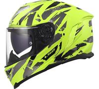 LS2 FF818 Storm III Kaos Elmetto, nero-giallo, taglia S per maschi