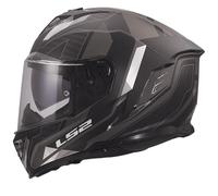 LS2 FF818 Storm III Sporty Elmetto, nero-grigio, taglia S per maschi