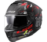 Casco Integrale Ls2 FF808 Stream II Angry Monkey Nero Opaco Rosso M