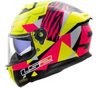 LS2, Casco Moto Integrale STREAM II TIGER Gloss H-V Yellow Pink, S