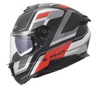 Casco Integrale Ls2 FF808 Stream II Vintage Nero Grigio Rosso Opaco