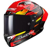 LS2, Casco Moto Integrale THUNDER GP AERO FIRE Red Black, M