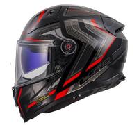 LS2 - CASCO MOTO INTEGRALE VECTOR II ALIZER FF811 - NERO/ROSSO