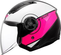 LS2, Casco Moto Jet AIRFLOW II COVER Gloss White Pink, L