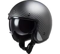Casco Jet LS2 OF601 Bob II Carbon Nero OpacoM Nero Opaco