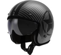 LS2 OF601 Bob II Carbon Star, casco jet M male Opaco Nero/Grigio