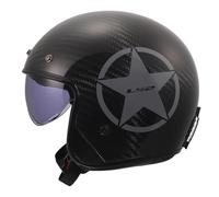 Casco Jet Carbonio Ls2 OF601 Bob II Star Grigio Lucido XXL