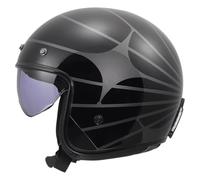 LS2 Helmets Casco Jet OF601 BOB II Cosmic Nero/Grigio Lucido Taglia S