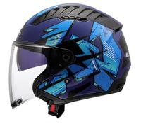 LS2, Casco Moto Jet COPTER II KANJI Gloss Blue, S