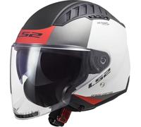 §Casco Jet LS2 OF600 Copter II Urbane Bianco Opaco-Rosso§