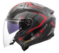 LS2, Casco Moto Jet INFINITY II CARBON URUS Gloss Red, L