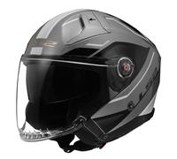 LS2 OF603 Infinity II Casco Jet, grigio-bianco, taglia XL per maschi
