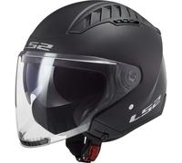LS2 OF600 COPTER II 06 CASCO JET MATT BLACK NERO OPACO DOPPIA VISIERA M 57/58 cm