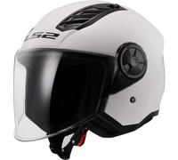 LS2 CASCO MOTO JET OF616 AIRFLOW II SOLID GLOSS WHITE 2206