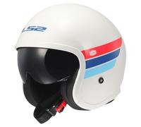 LS2, Casco Moto Jet SPITFIRE II RETRO White Blue Red, XXL