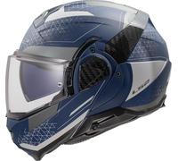 LS2, Casco Moto Modulare ADVANT II ASTRAL Navy Blue Grey, S