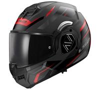 LS2, Casco Moto Modulare ADVANT KUKA Matt Black Red, S