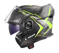 LS2, Casco Moto Modulare ADVANT X CARBON FUTURE II Gloss H-V Yellow, XL
