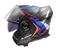 LS2, Casco Moto Modulare ADVANT X CARBON FUTURE II Gloss White Blue, M