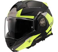 LS2 FF901 Advant X Oblivion, casco modulare 3XL male Opaco Nero/Grigio/Giallo Fluo